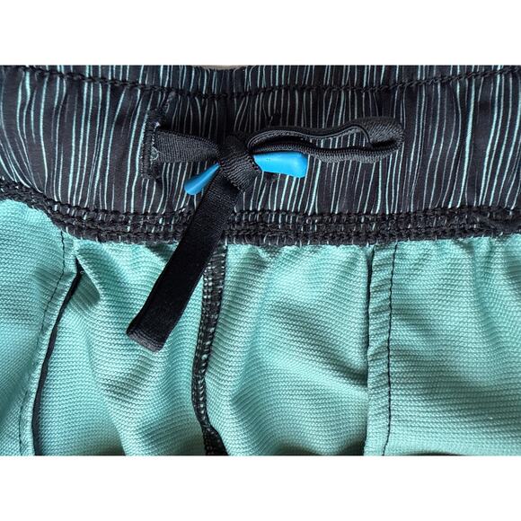 Janji Black Teal Transit Tech Running Shorts Women’s Size Medium Athletic - Picture 7 of 8